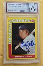Graig Nettles Authentic Autograph #67 1991 Swell Baseball Greats Yankees