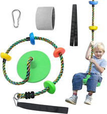 Tree Swing for Kids Backyard Single Disc Rope Climbing Swing Seat for Tree Indoo