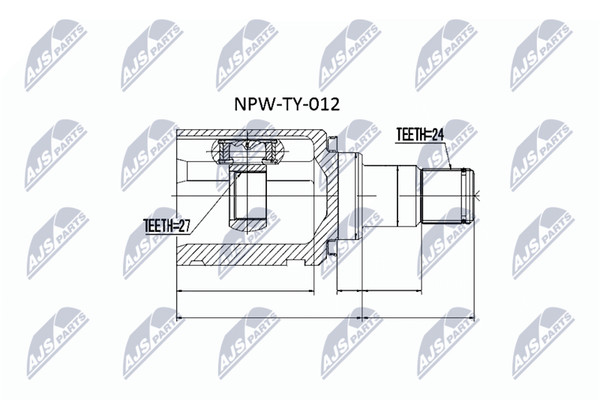 NTY Gelenksatz, Antriebswelle NPW-TY-012 FüR Lexus Toyota-image