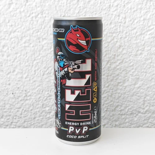Empty 2021 Gamer Edition Hell Energy can: PvP; 250 ml; BOTTOM opened (Croatia)