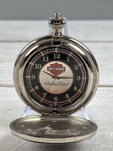 Harley Davidson Motorcycles "Heritage Softail" Pocket Watch Franklin Mint READ!