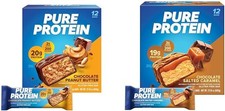 Chocolate Peanut Butter  Chocolate Salted Caramel Protein Bars, High Protein,
