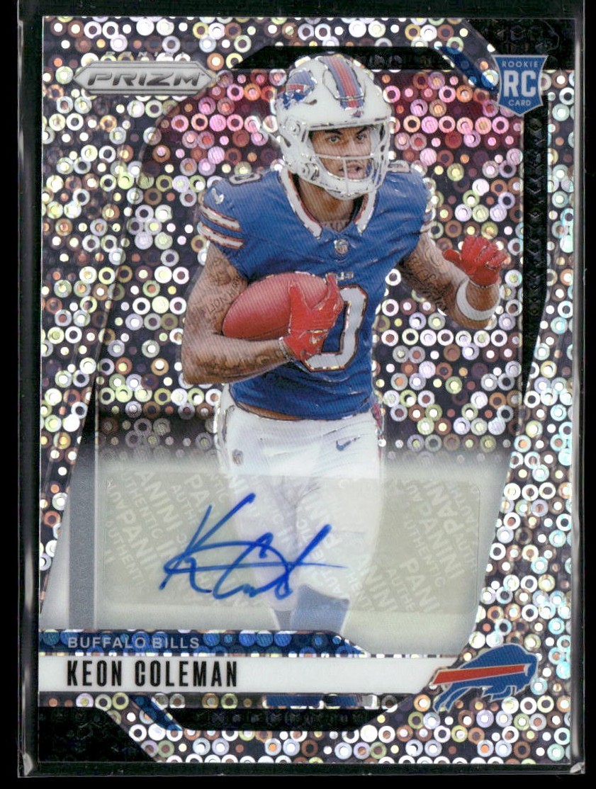 2024 Panini Prizm Football Keon Coleman RC Auto No Huddle Prizm