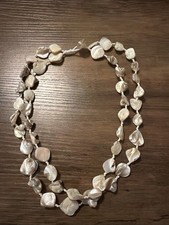 Elegant White Shell Necklace with Pearl Beaded for Women Fashion Jewelry