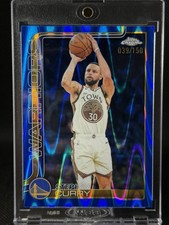 2025-26 Topps Chrome Update Stephen Curry #14 Blue RayWave Refractor /150