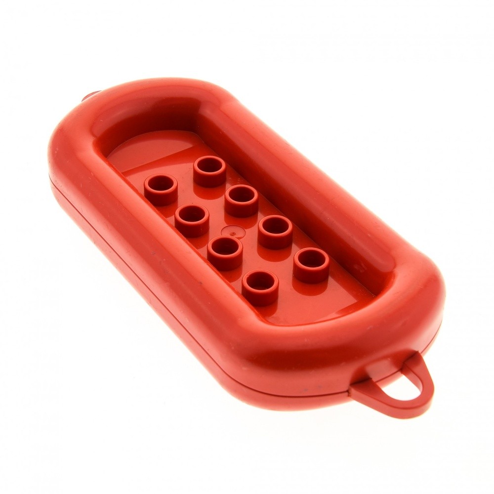1 x Lego Duplo Boat Red Inflatable Rubber Dinghy Rowboat Ship 2618 Dupraft