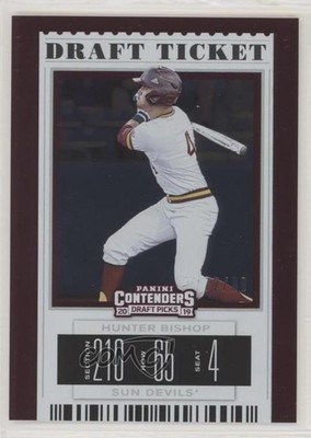 2019 Panini Contenders Draft Picks Variation Ticket 72/99 Hunter Bishop #9 u6m