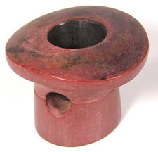 ca1910s NATIVE AMERICAN SIOUX INDIAN CATLINITE TOP HAT FORM EFFIGY PIPE BOWL