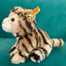 Steiff 084102 Billy Tiger Soft Stuffed Baby AnimalPlush Toy 8" Tan Striped