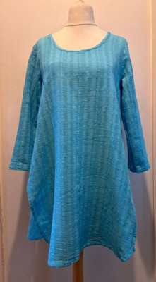 Sahara Tunika hauchdünn Leinen Baumwolle Oberteil 3/4 Ärmel Größe Small neu mit Etikett UVP 145 £ Oceana