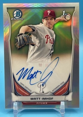 2014 Bowman Draft Chrome Refractor Auto Matt Imhof #BCA-MI