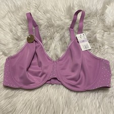 Wacoal 34D Bra Purple Back Appeal Minimizer Underwire Back Closure 857303 NEW