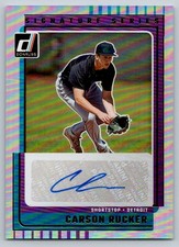 Carson Rucker 2025 Panini Donruss Signature Series Auto Detroit Tigers #SG-CRK