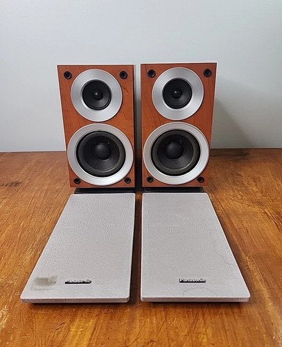 Panasonic SB-PM19 Speaker Pair Woodgrain 6 Ohms SA-PM19 SA-PM193 Tested