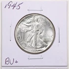 1945 50C Walking Liberty Silver Half Dollar in BU+ Condition #RK171