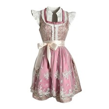 New XS Pink Oktoberfest Dirndl Traditional German Lace Austrian Dress