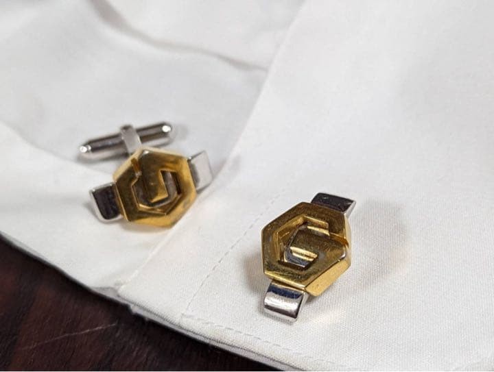 Givenchy Cufflinks Button No.416 Classic Retro Ch… - image 7
