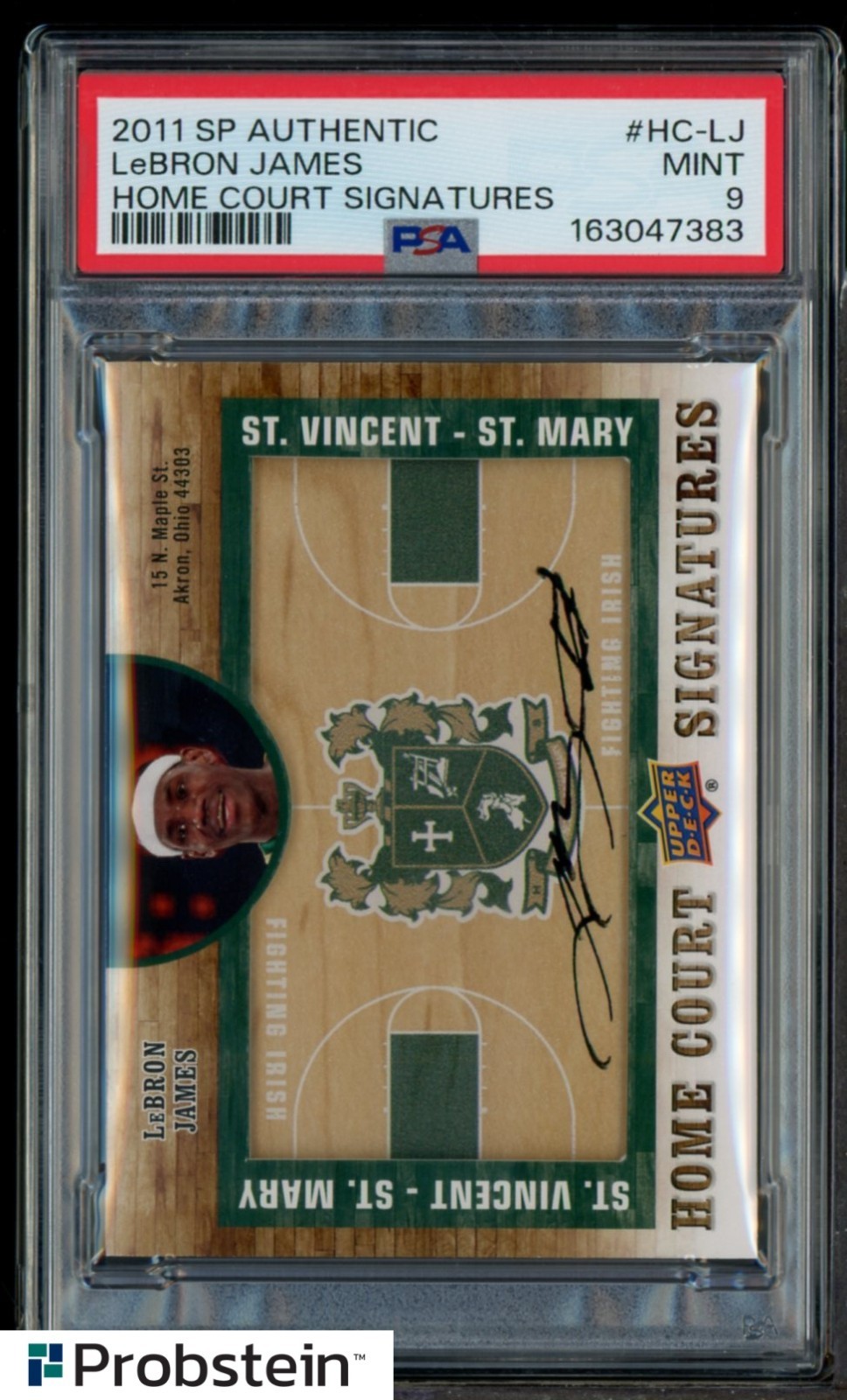 2011 SP Authentic Home Court Signatures #HC-LJ LeBron James AUTO PSA 9 MINT