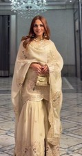 Pakistani Designer Salwar Kameez Readymade Suit, Indian Heavy Palazzo Kurta Set