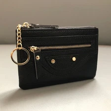 Genuine Leather Wallet Credit Card ID Holder Zipper Purse Key Coin Change Bag 