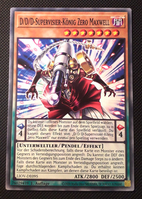 Yu-Gi-Oh! D/D/D-Supervisier-König Zero Maxwell, LIOV-DE095, Common, 1. A., NM