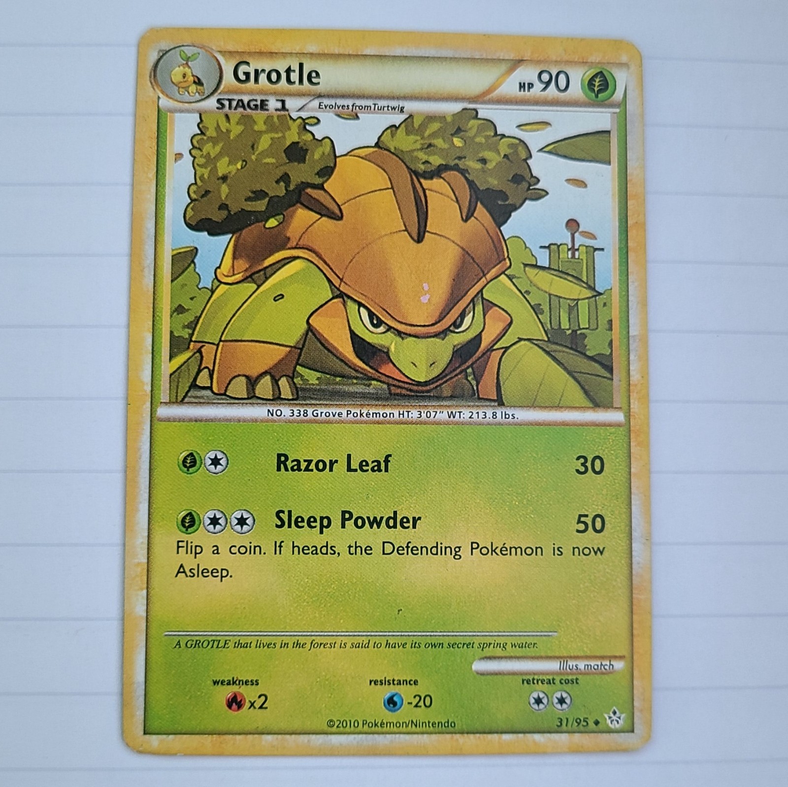 Pokemon Card 2010 Unleashed - Grotle 31/95