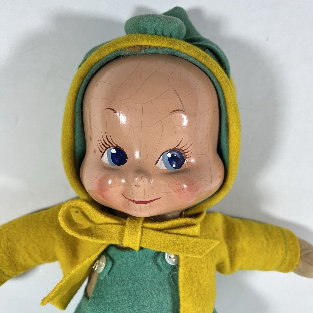 ★DONKIE★ Trudy Trudy 3color Vintage 1940's Trudy Composition Doll with 3 Faces - Happy