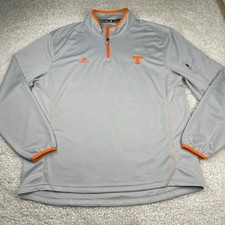 Tennessee Vols Jacket Mens XL Gray Volunteers Performance Adidas TN Full Zip