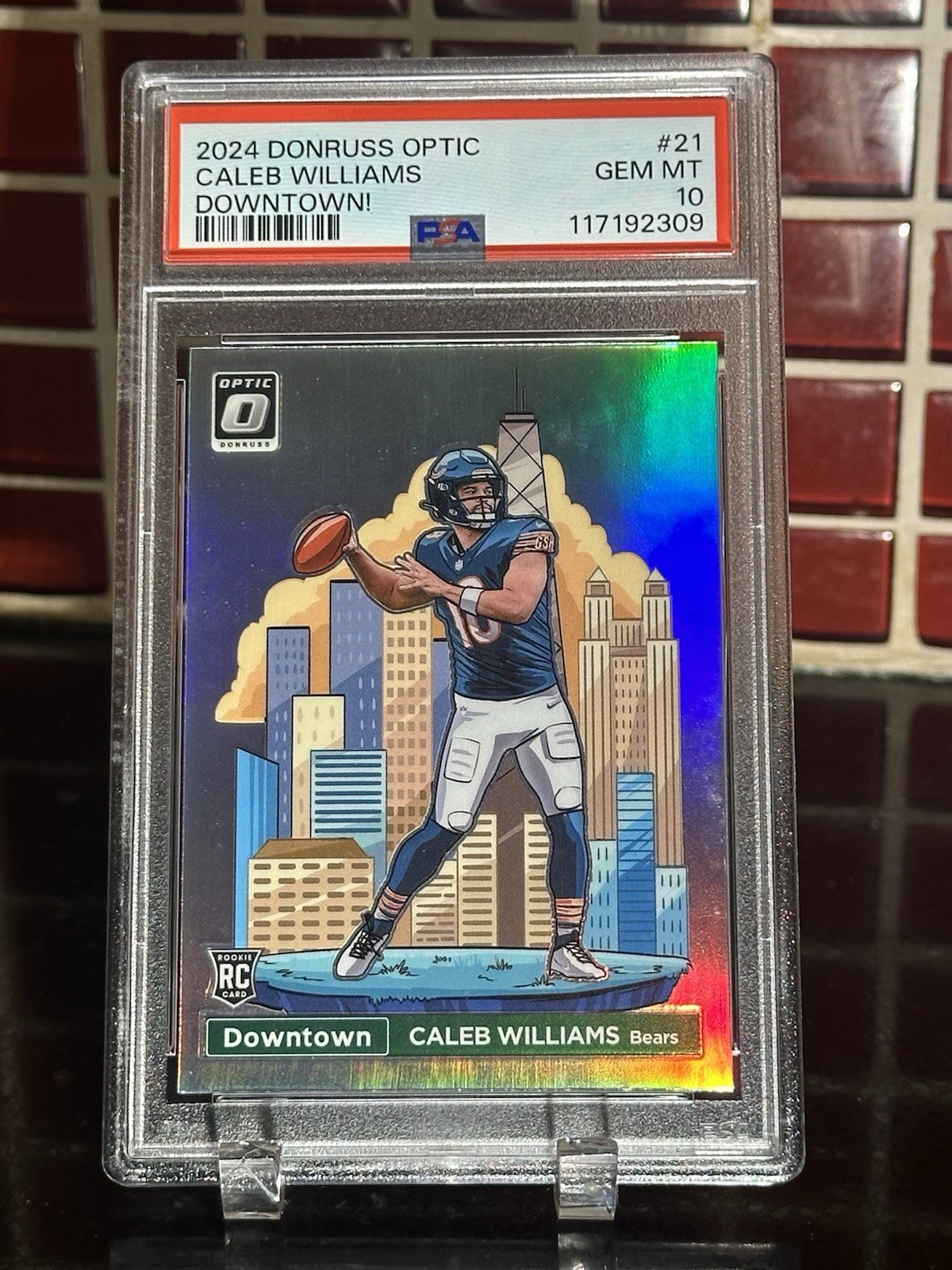Caleb Williams 2024 Panini Donruss Optic Downtown PSA10