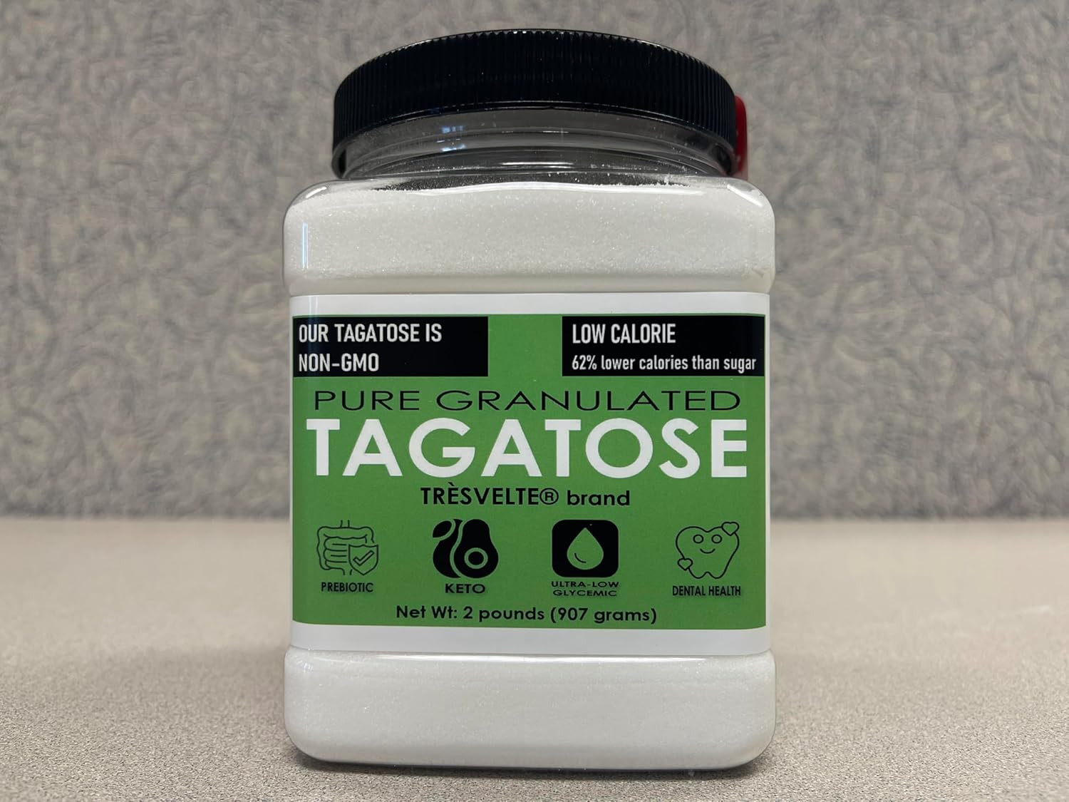 TAGATOSE, Granulado Puro, 2 Lb, Prebiótico, Ceto, Reemplazo de Azúcar, Bajo en Calorías