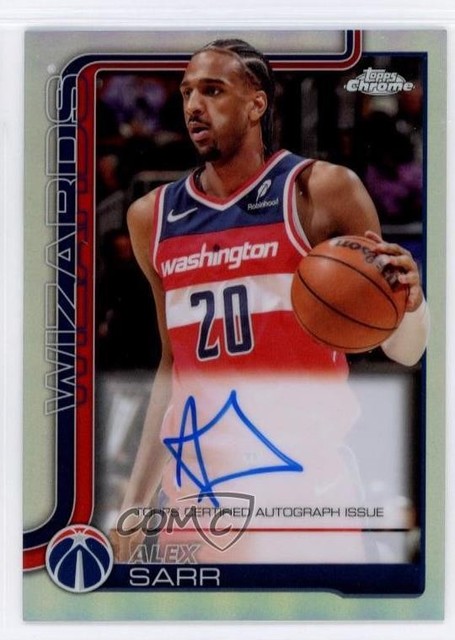 2025-26 Topps Chrome Alexandre Sarr Alex Sarr #TCA-AS Auto