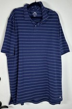Peter Millar Summer Comfort Polo Shirt Striped Golf Casual XL Blue White Striped