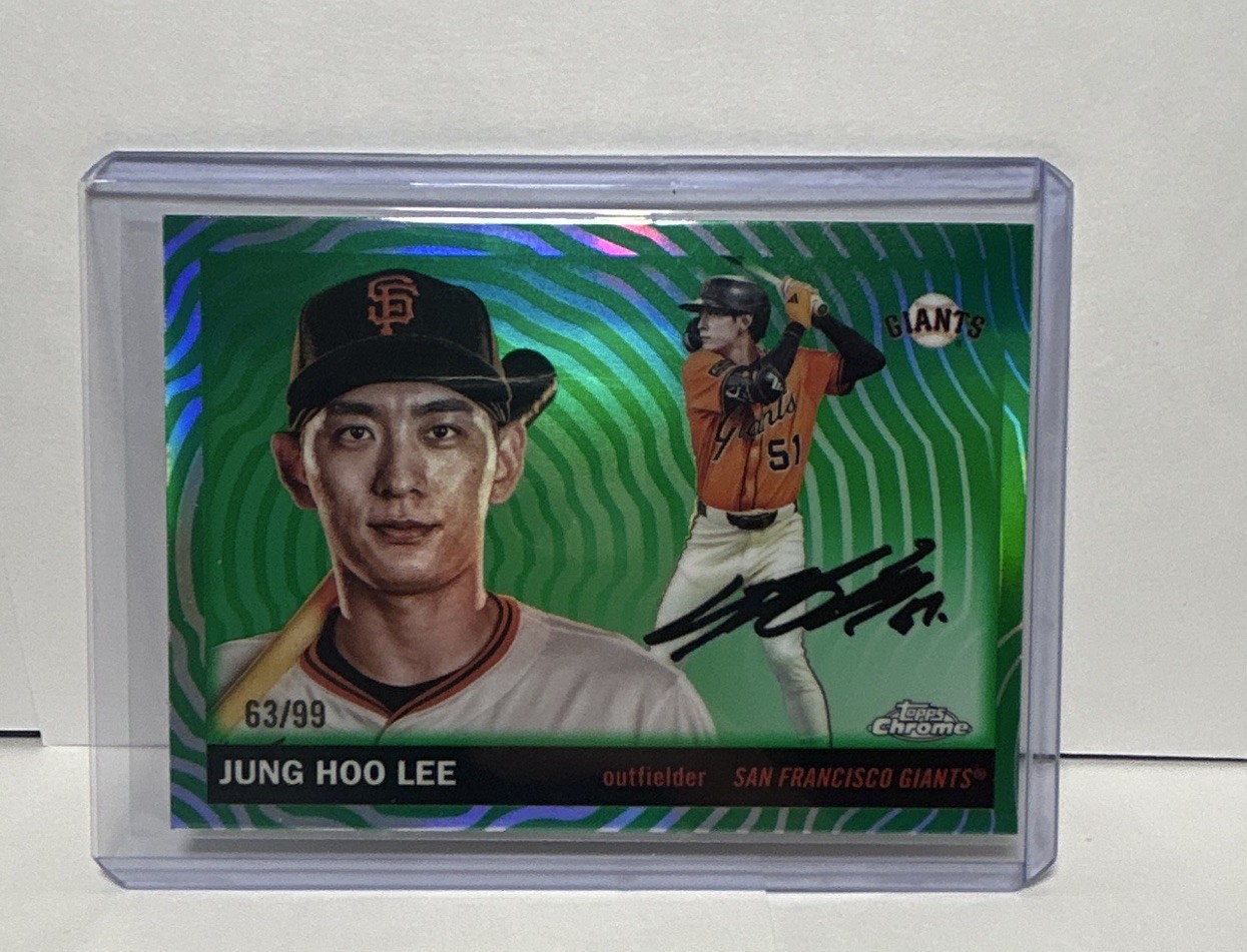 2025 Topps Chrome Platinum #106 JUNG HOO LEE Green Vibrations Refractor /99