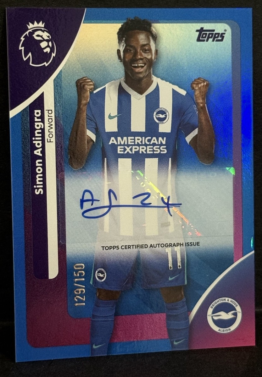 2025-26 Topps EPL Premier League Brighton Simon Adingra Auto Blue