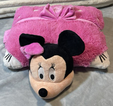 Pillow Pets Minnie Mouse Pink Plush Cuddly Companion Large 18" Bow New Cond