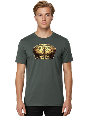 Human-Brain-Illustration Mens Graphic Tee, 100% Cotton, Casual Summer Wear