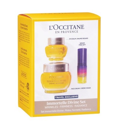 NIB L'Occitane Immortelle Divine 3 pc SET -  1.7 Cream & .5 Eye Balm & Serum