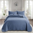 Quilted Bedspread with Pillow Sham Reversible Soft Bedding Set Twin Queen King