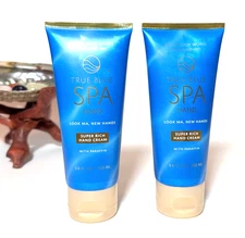 2 Pc  Bath & Body Works TRUE BLUE SPA Super Rich Hand Cream 3.4 oz  NEW