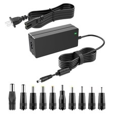 19V 3.42A Power Adapter, 65W/45W DC Power Supply with 10 Tips for Laptops