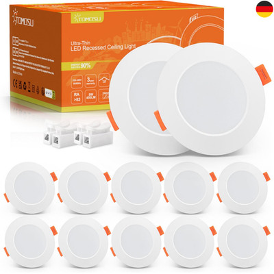 Tomosu LED Einbaustrahler 230V Flach Warmweiß