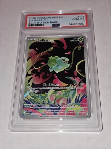 Bulbasaur Illustration Rare Mega Evolutions 133/132 English, PSA 10