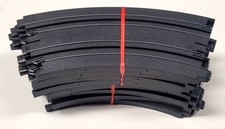  8 Pieces Auto World HO Scale 9 Inch 1/8 Turns Slot Car Track - Black