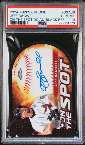 2024 Topps Chrome On The Spot Die-Cut Autographs Jeff Bagwell Black 9/10 PSA 10