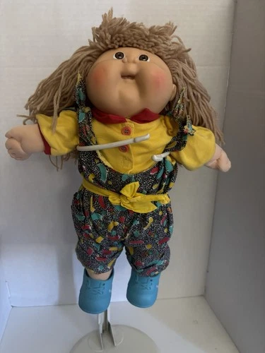Cabbagepatch Kids 1980s Vintage Blonde Hair Doll With Brown Eyes