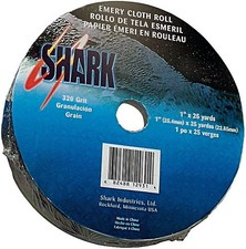 Shark 12992 1.5-Inch by 50-Yards Aluminum Oxide Emery Cloth Roll, 60-Grit