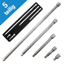 Steckschl&uuml;ssel Stecknuss Verl&auml;ngerung Ratschen 3/8 Zoll 40-400mm 5tlg Bituxx