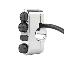 1" 25MM Handlebar Horn Turn Signal Light Control Switch For Harley Custom 1PC