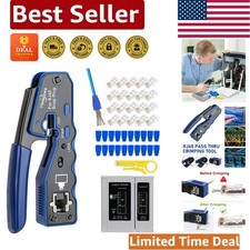 Professional RJ45 Crimping Tool Set with 20 Connectors and Network Cable Tester
