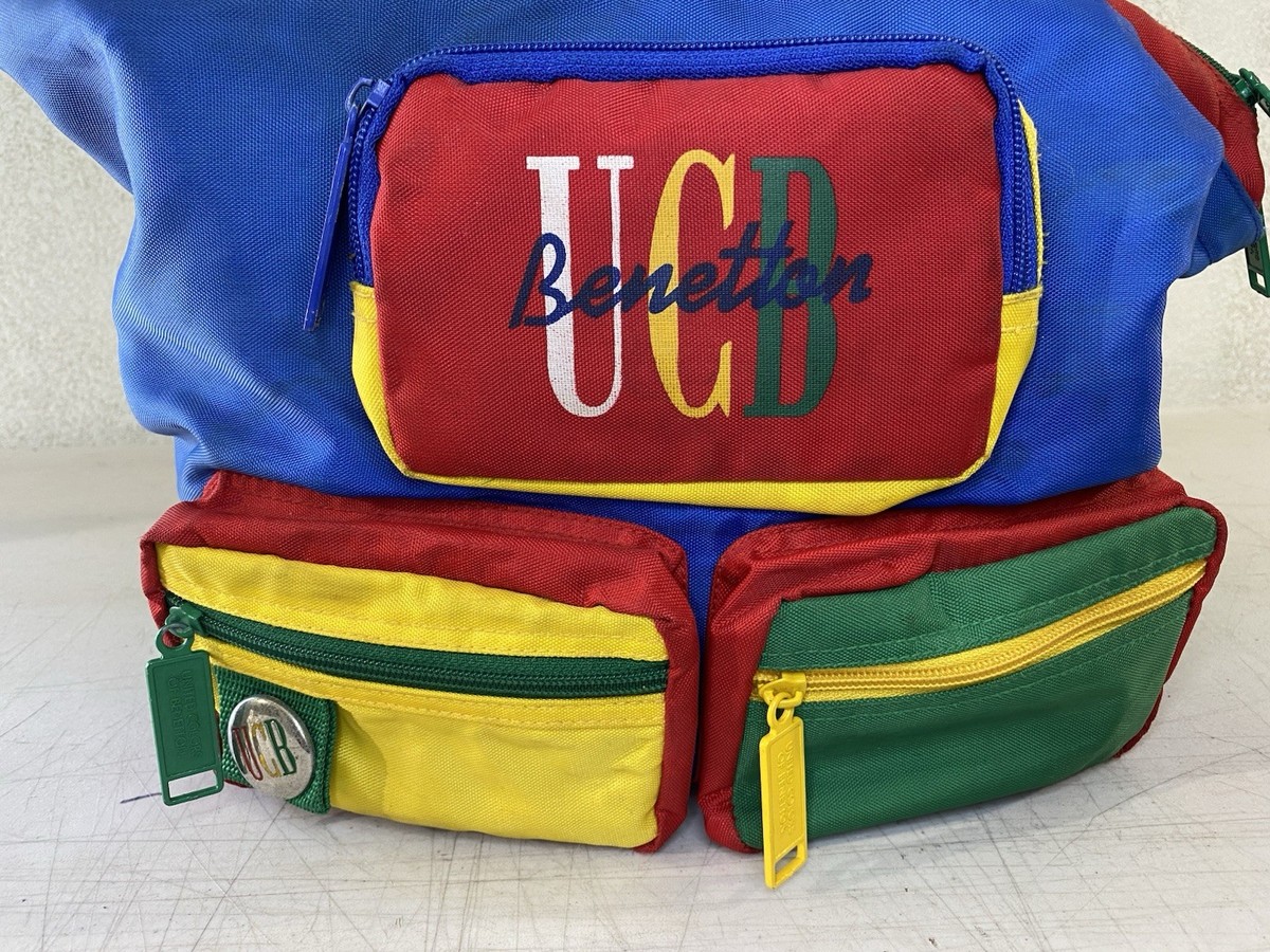 Used Vintage United Colors of Benetton Bag Multicolor 90's Travel